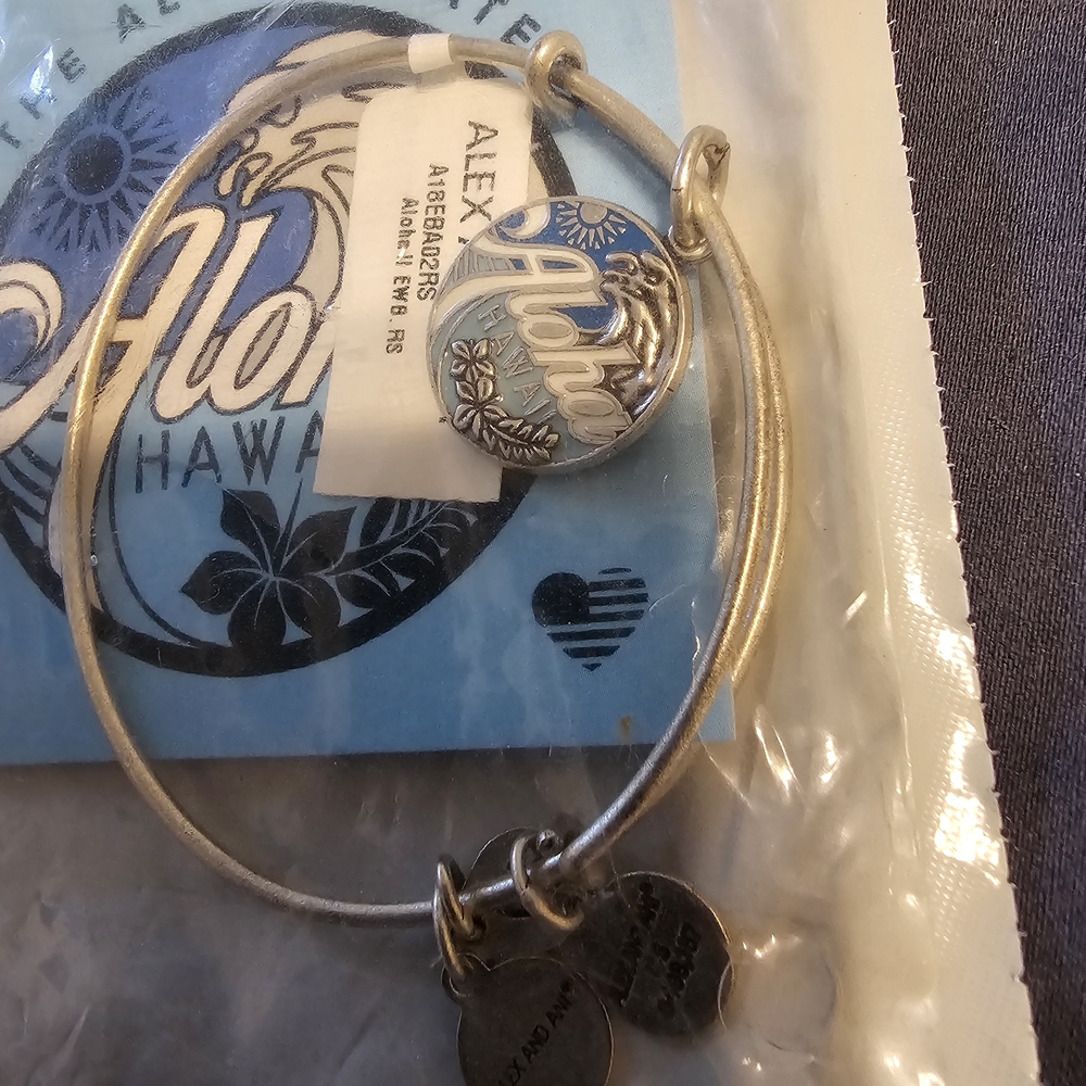 Alex and Ani Gold Aloha Charm Bracelet